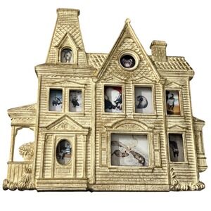 Vtg Syroco Whimsigoth Victorian Haunted House Shaped Picture Frame 9270 1981